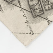  kaart van Venetië (1764) Fleece Deken (Hoek)