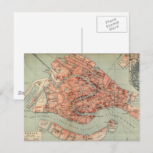  kaart van Venetië (1920) (Voorkant / Achterkant)