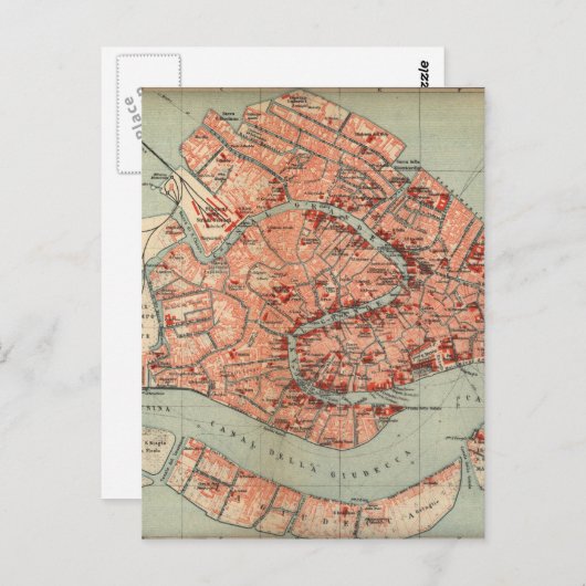  kaart van Venetië (1920) (Voorkant / Achterkant)