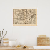 Kaart van Venetië door Nicolas de Fer 1725 Poster (Keuken)