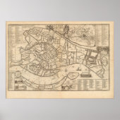 Kaart van Venetië door Nicolas de Fer 1725 Poster (Voorkant)