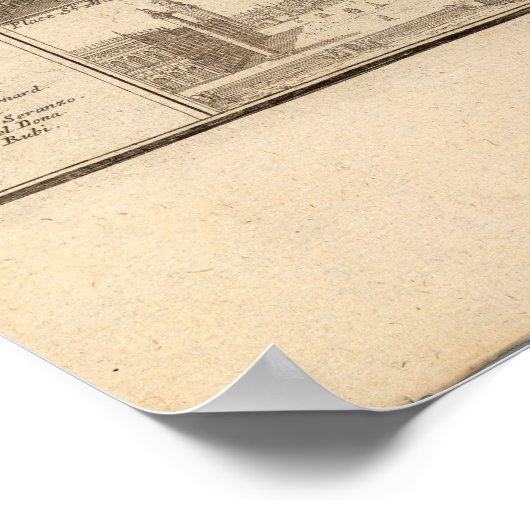 Kaart van Venetië door Nicolas de Fer 1725 Poster (Hoek)