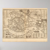 Kaart van Venetië door Nicolas de Fer 1725 Poster (Voorkant)