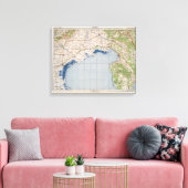 Kaart van Venetië, Italië Canvas Afdruk (Insitu (Woonkamer))
