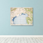 Kaart van Venetië, Italië Canvas Afdruk (Insitu (Houten vloer))