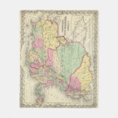  kaart van Venezuela, Ecuador, Colombia (1855) Fleece Deken (Voorkant)