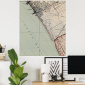  kaart van Venice Beach California (1923) Poster (Thuiskantoor)