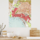  kaart van Ventura California (1951) Poster (Keuken)