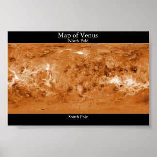 Kaart van Venus Poster