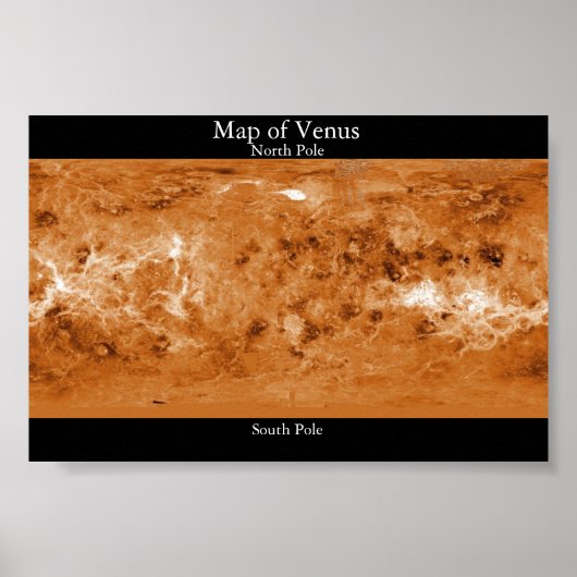 Kaart van Venus Poster (Voorkant)