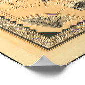  kaart van Verenigde Staten van Amerika US Poster (Hoek)