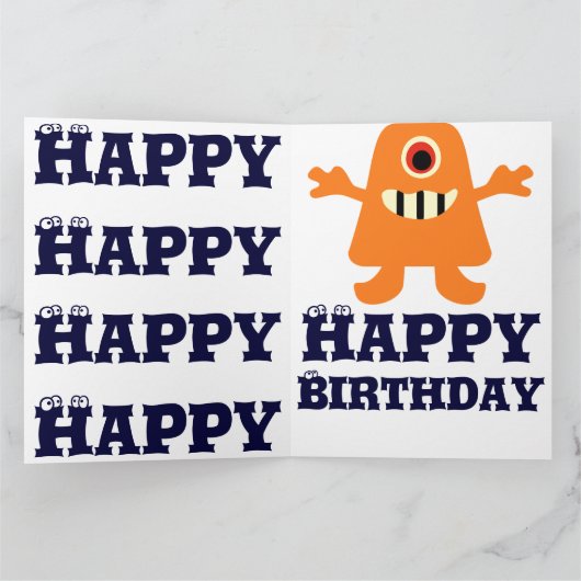 Kaart van Verjaardag Grote GROTE Reusachtige 8 x (Binnen)