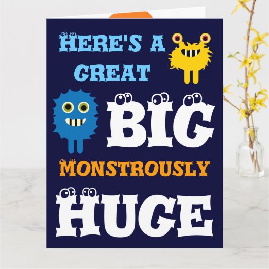 Kaart van Verjaardag Grote GROTE Reusachtige 8 x (Gele Bloem)