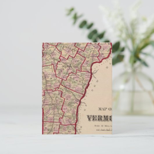 Kaart van Vermont (Staand voorkant)