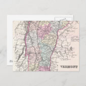 kaart van Vermont (1855) (Voorkant / Achterkant)