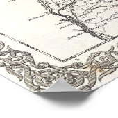 kaart van Vermont (1855) Poster (Hoek)