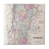 kaart van Vermont (1855) Tegeltje (Voorkant)