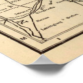  kaart van Vermont (1909) Poster (Hoek)