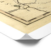 Kaart van Vermont door Carey 1814 Poster (Hoek)