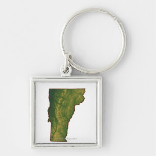 Kaart van Vermont Sleutelhanger