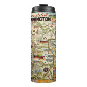  kaart van Vermont Thermosbeker (Voorkant)