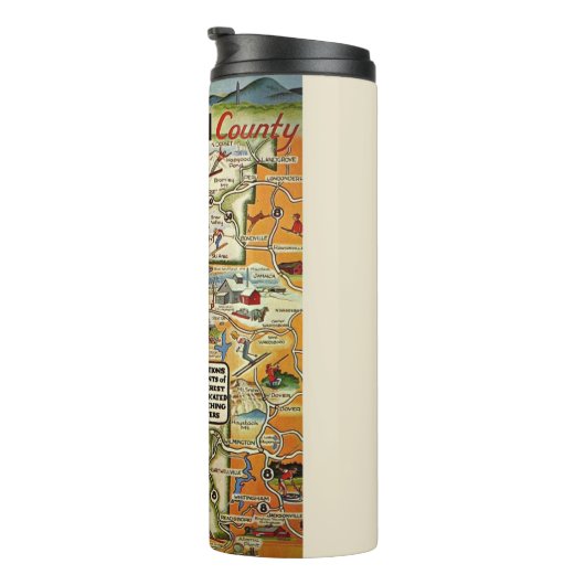  kaart van Vermont Thermosbeker (Geroteerd rechts)