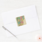 Kaart van Vermont Vierkante Sticker (Envelop)