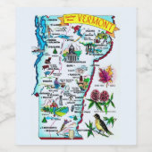  kaart van Vermont Wijn Etiket (Enkel label)