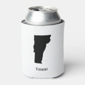 Kaart van Vermont - Zwarte en Witte Modern Vermont Blikjeskoeler (Blikje Voorkant)