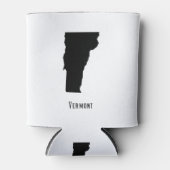 Kaart van Vermont - Zwarte en Witte Modern Vermont Blikjeskoeler (Voorkant)