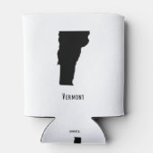 Kaart van Vermont - Zwarte en Witte Modern Vermont Blikjeskoeler (Achterkant)
