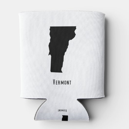 Kaart van Vermont - Zwarte en Witte Modern Vermont Blikjeskoeler (Achterkant)