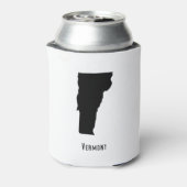 Kaart van Vermont - Zwarte en Witte Modern Vermont Blikjeskoeler (Blikje Achterkant)
