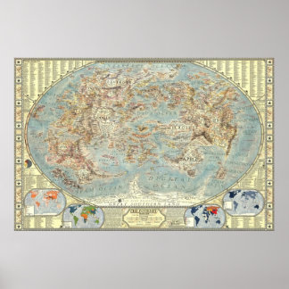 Kaart van Versie 2.0 van Internet. Poster