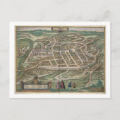 Kaart van Vilnius, Litouwen, van "Civitates Orbis (Voorkant)