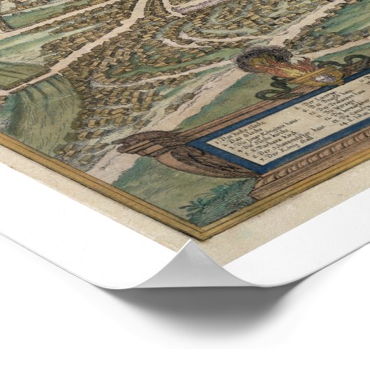 Kaart van Vilnius, Litouwen, van "Civitates Orbis Poster (Hoek)