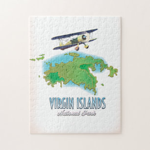 Kaart van Virgin Islands National Park Legpuzzel