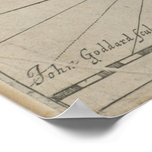  kaart van Virginia (1651) Poster (Hoek)