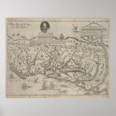  kaart van Virginia (1651) Poster (Voorkant)
