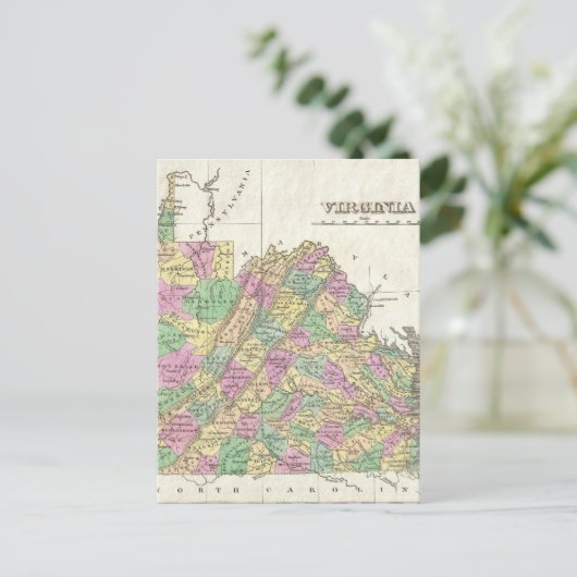  kaart van Virginia (1827) (Staand voorkant)