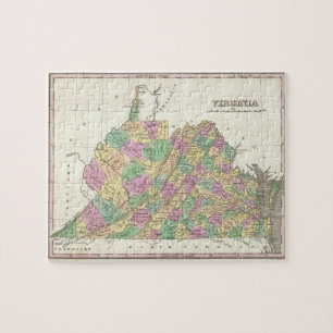 kaart van Virginia (1827) Legpuzzel