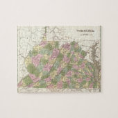  kaart van Virginia (1838) Legpuzzel (Horizontaal)