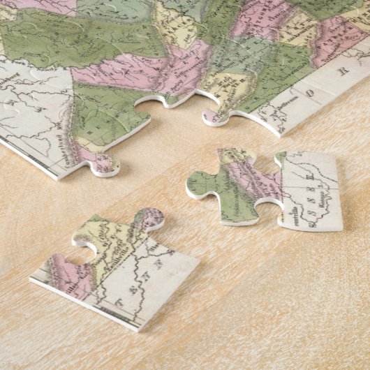  kaart van Virginia (1838) Legpuzzel (Zijkant)