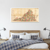 Kaart van Virginia (1871) Canvas Afdruk (Insitu (Slaapkamer))