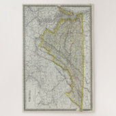 kaart van Virginia (1889) Legpuzzel (Verticaal)