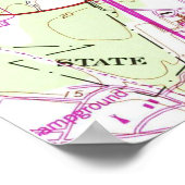  kaart van Virginia Beach (1965) 2 Poster (Hoek)