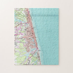 kaart van Virginia Beach (1965) Legpuzzel