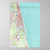 kaart van Virginia Beach (1965) Poster (Voorkant)