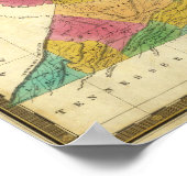 Kaart van Virginia en Maryland Poster (Hoek)