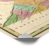 Kaart van Virginia en Maryland Poster (Hoek)